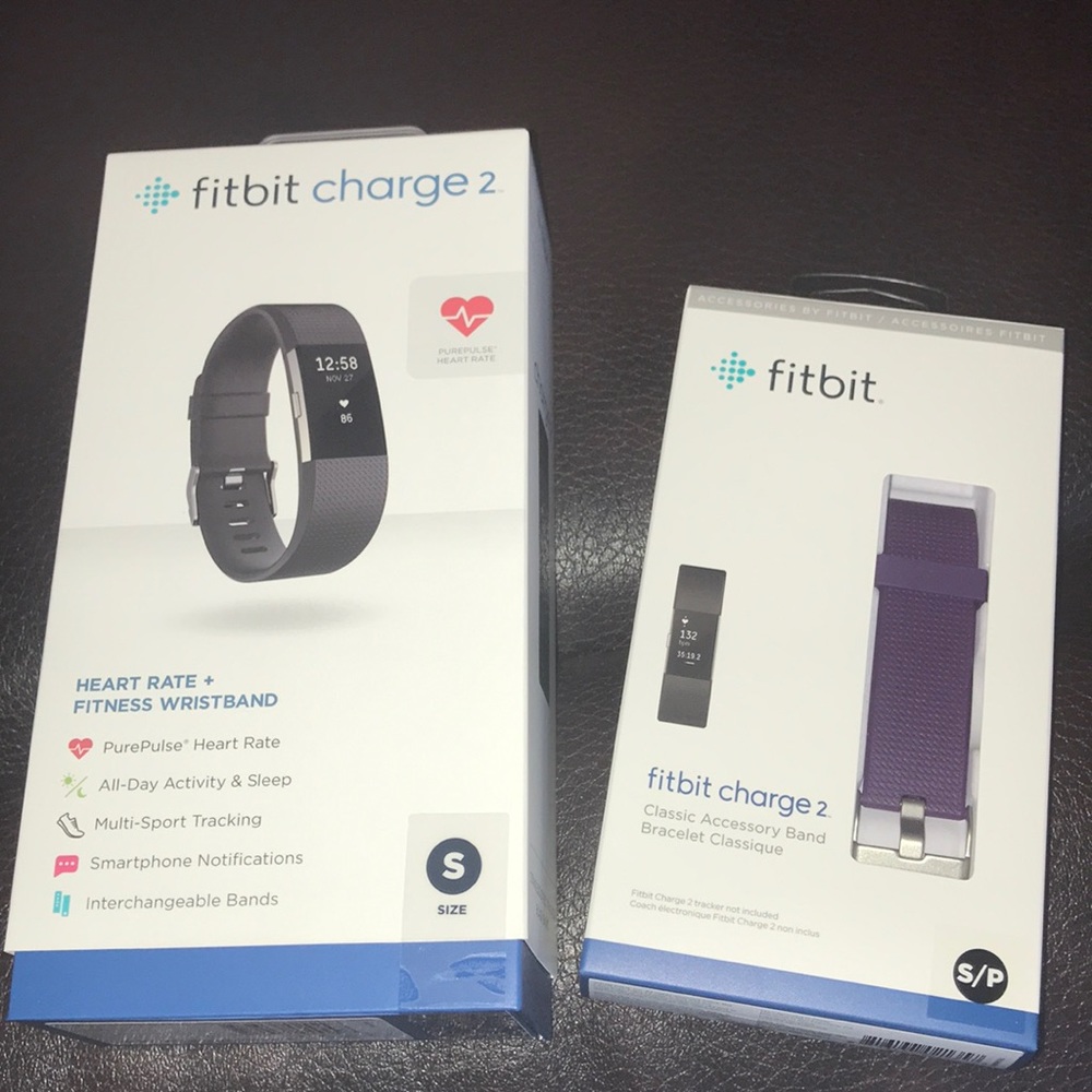 Fitbit Charge 2! Includes extra wrist band. New!